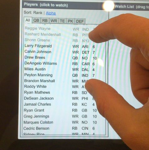 iPad Mock Draft Scrolling